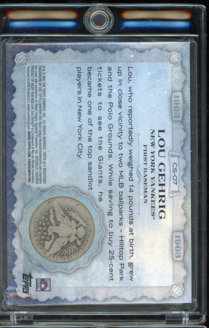 2015 Topps Lou Gehrig 1903 Penny And Stamp /50