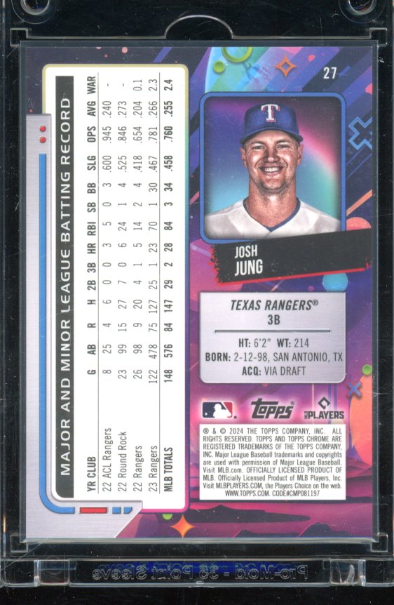 2024 Topps Chrome Cosmic Josh Jung Black /10