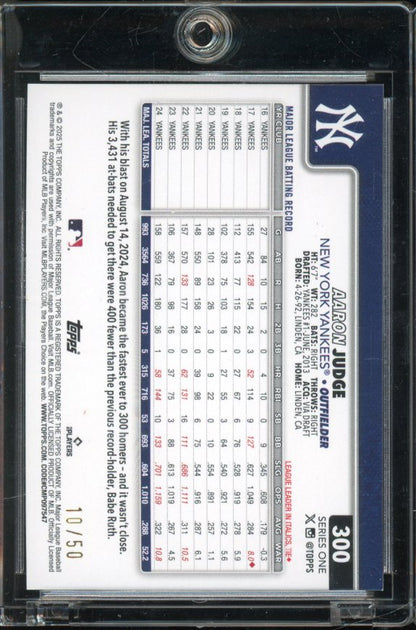 2025 Topps Series One Aaron Judge Gold Foil /50
