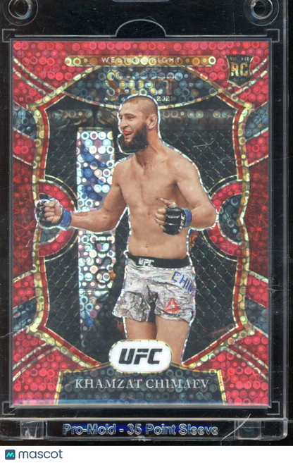 2021 Select Khamzat Chimaev Red Disco Rookie /199