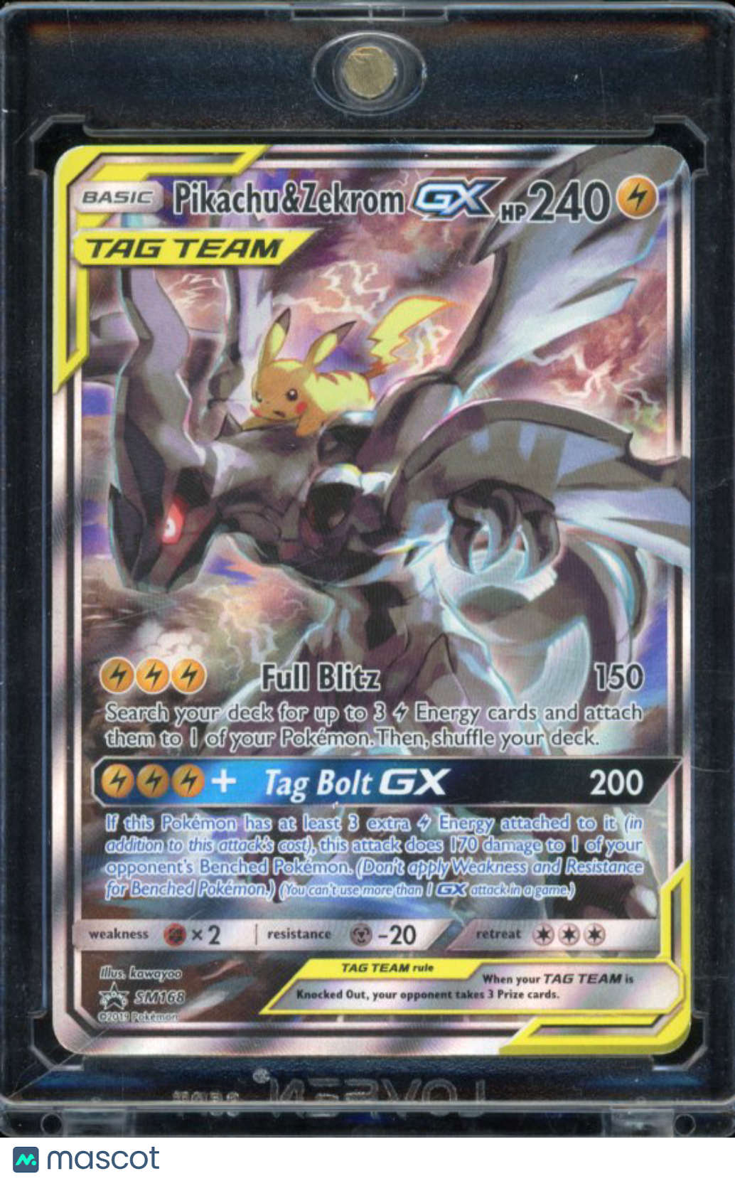 2019 Pokemon Black Star Promo Pikachu Zekrom SM168