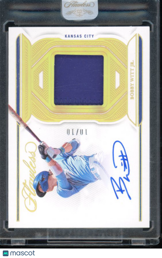 2023 Flawless Bobby Witt Jr Patch Auto Gold 10/10