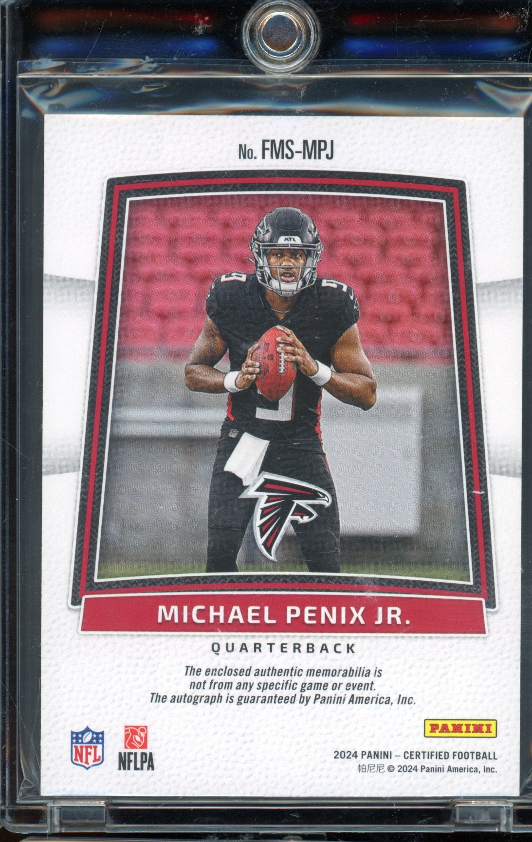 2024 Certified Michael Penix Jr. Rookie Patch Auto Bronze 122/275 RC