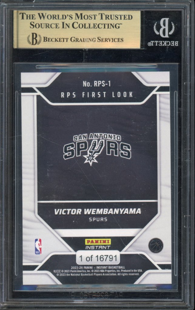 2023-24 Panini Instant Victor Wembanyama Rookie BGS 10