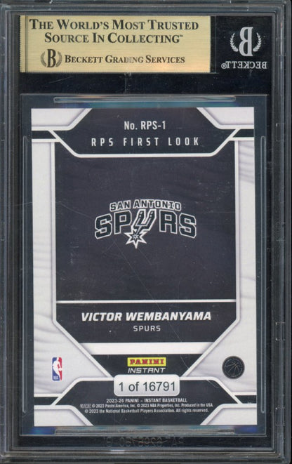 2023-24 Panini Instant Victor Wembanyama Rookie BGS 10