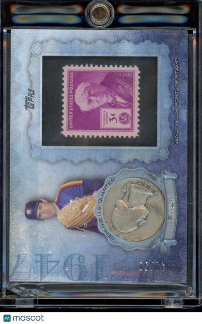 2015 Topps Nolan Ryan 1947 Quarter And Stamp /50