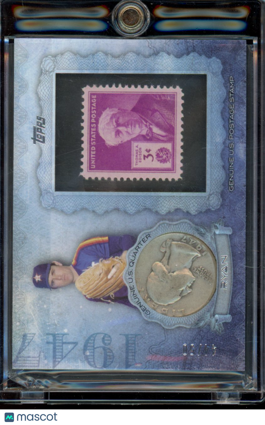 2015 Topps Nolan Ryan 1947 Quarter And Stamp /50