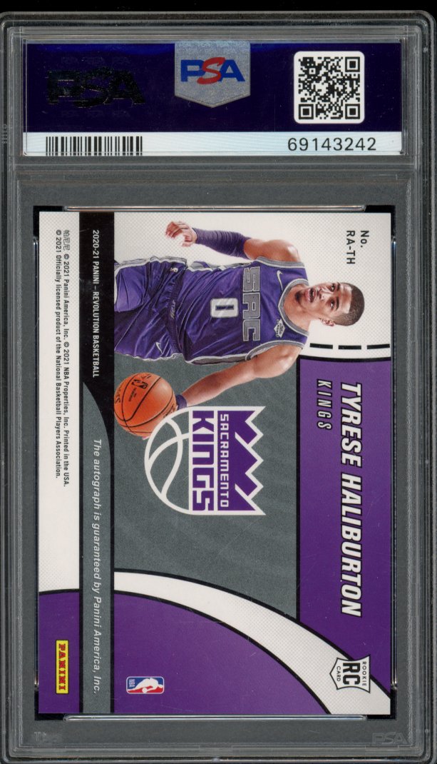 2020-21 Revolution Tyrese Haliburton Rookie Auto PSA 10