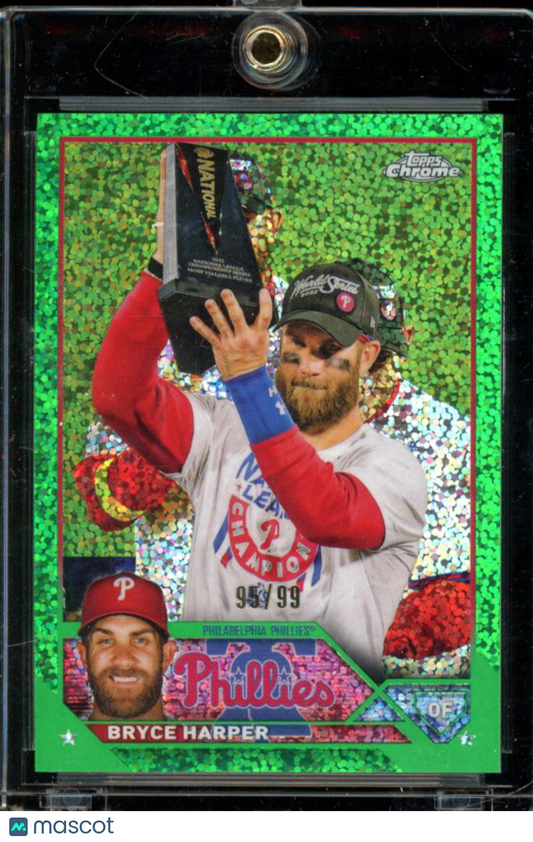 2023 Topps Chrome Bryce Harper Image Variation /99 Green Sp