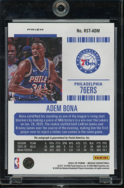 2024-25 Contenders Optic Adem Bona Black Gold Rookie Auto /8