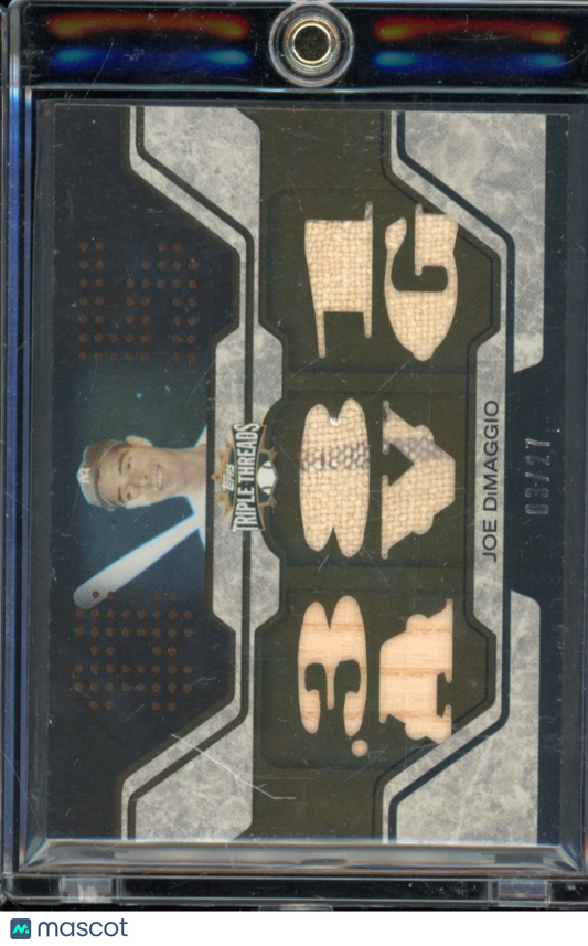 2008 Triple Threads Joe Dimaggio GU Bat Patch Relic /27