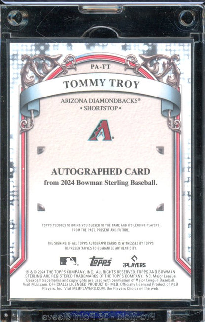 2024 Bowman Sterling Tommy Troy Black Auto /10