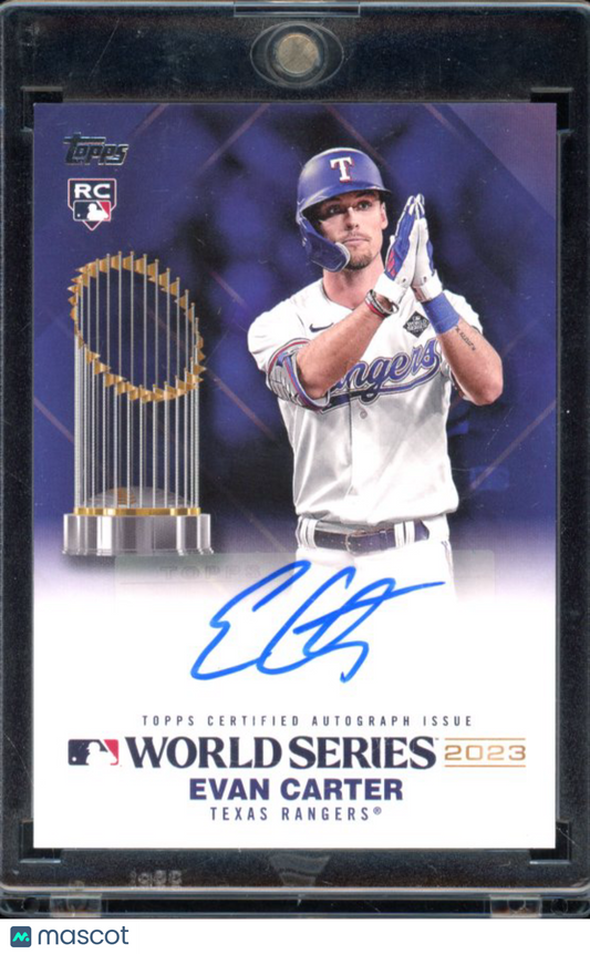 2024 Topps Evan Carter Gold World Series Auto Rookie 50
