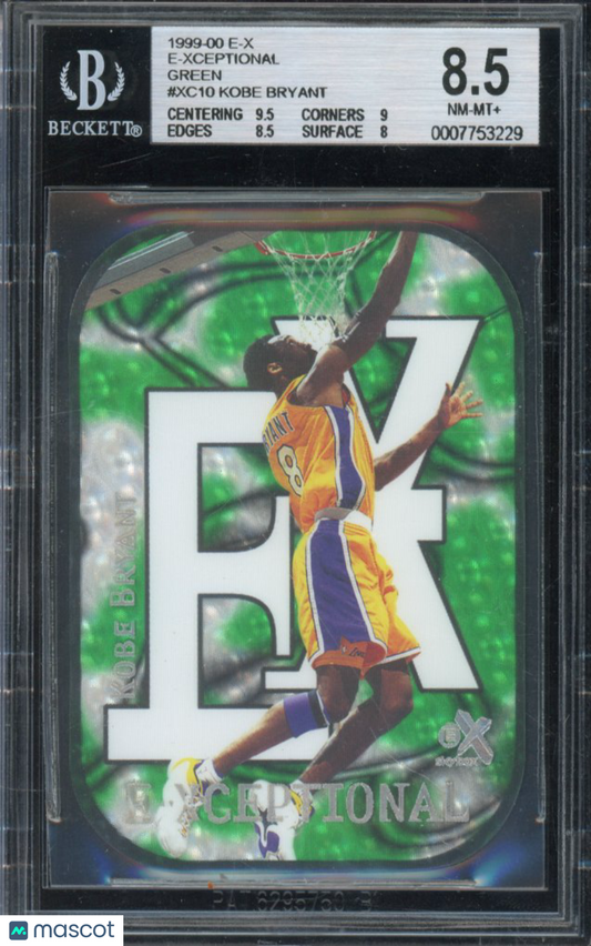 1999-00 E-X Skybox Kobe Bryant Green /500 BGS 8.5