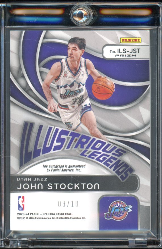 2023-24 Spectra John Stockton Auto Illustrious Legends /10