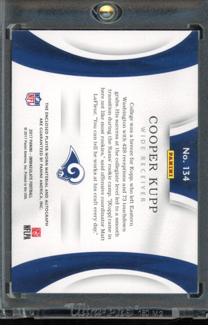 2017 Immaculate Cooper Kupp Rookie Patch Auto /99