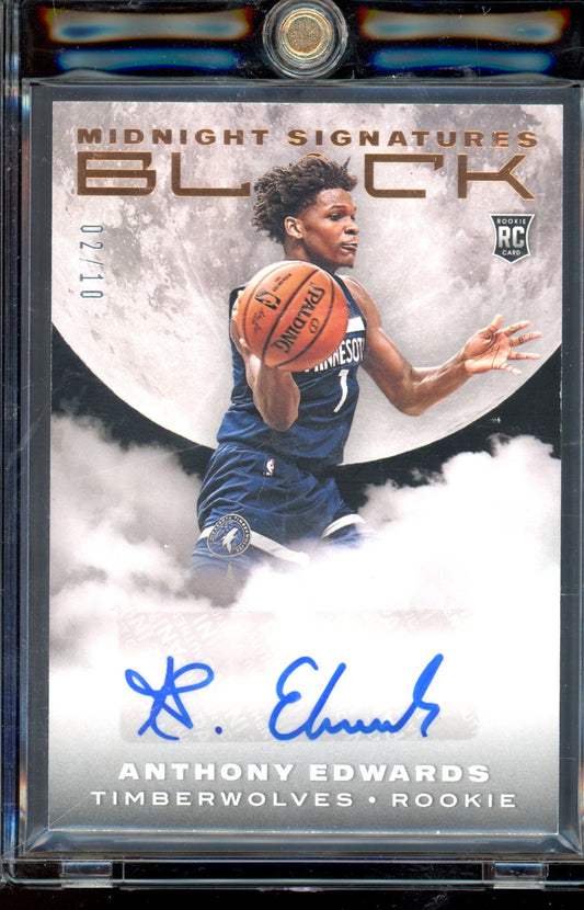 2020-21 Panini Black Anthony Edwards Rookie Auto /10