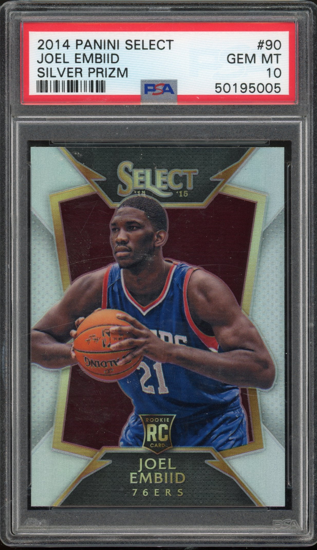 2014 Select Joel Embiid Silver Rookie PSA 10