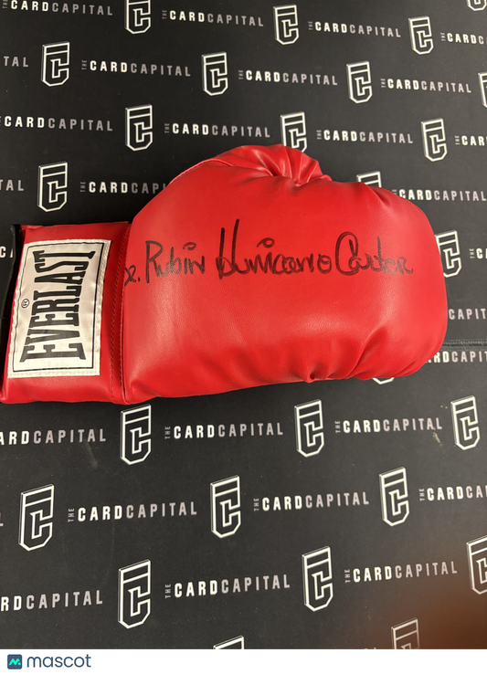 Dr. Rubin Hurricane Carter Signed Boxing Glove JSA