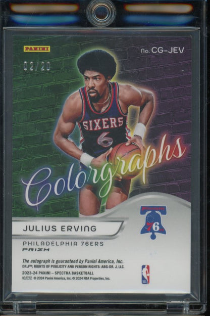 2023-24 Spectra Julius Erving Colorgraphs Auto /20