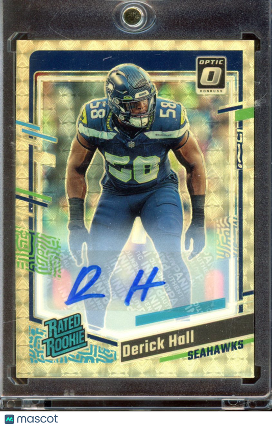 2023 Optic Derick Hall 1/1 Rookie Superfractor Auto