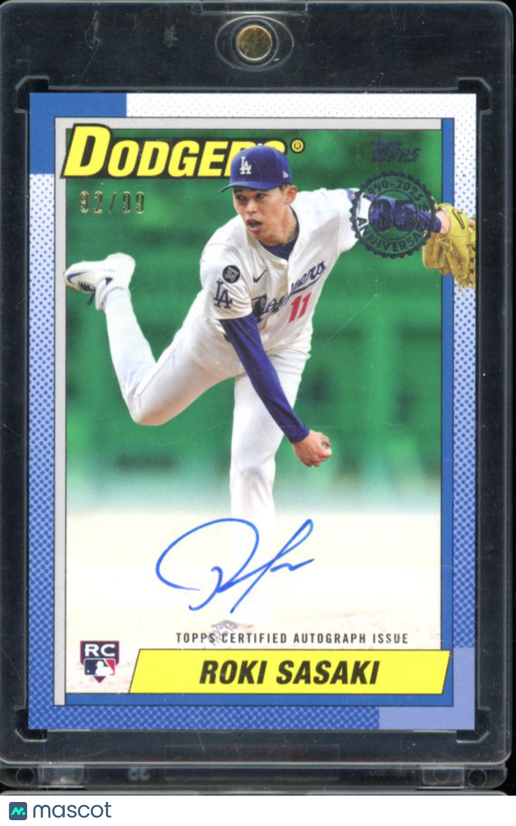 2025 Topps Roki Sasaki 35th Anniversary Auto /99