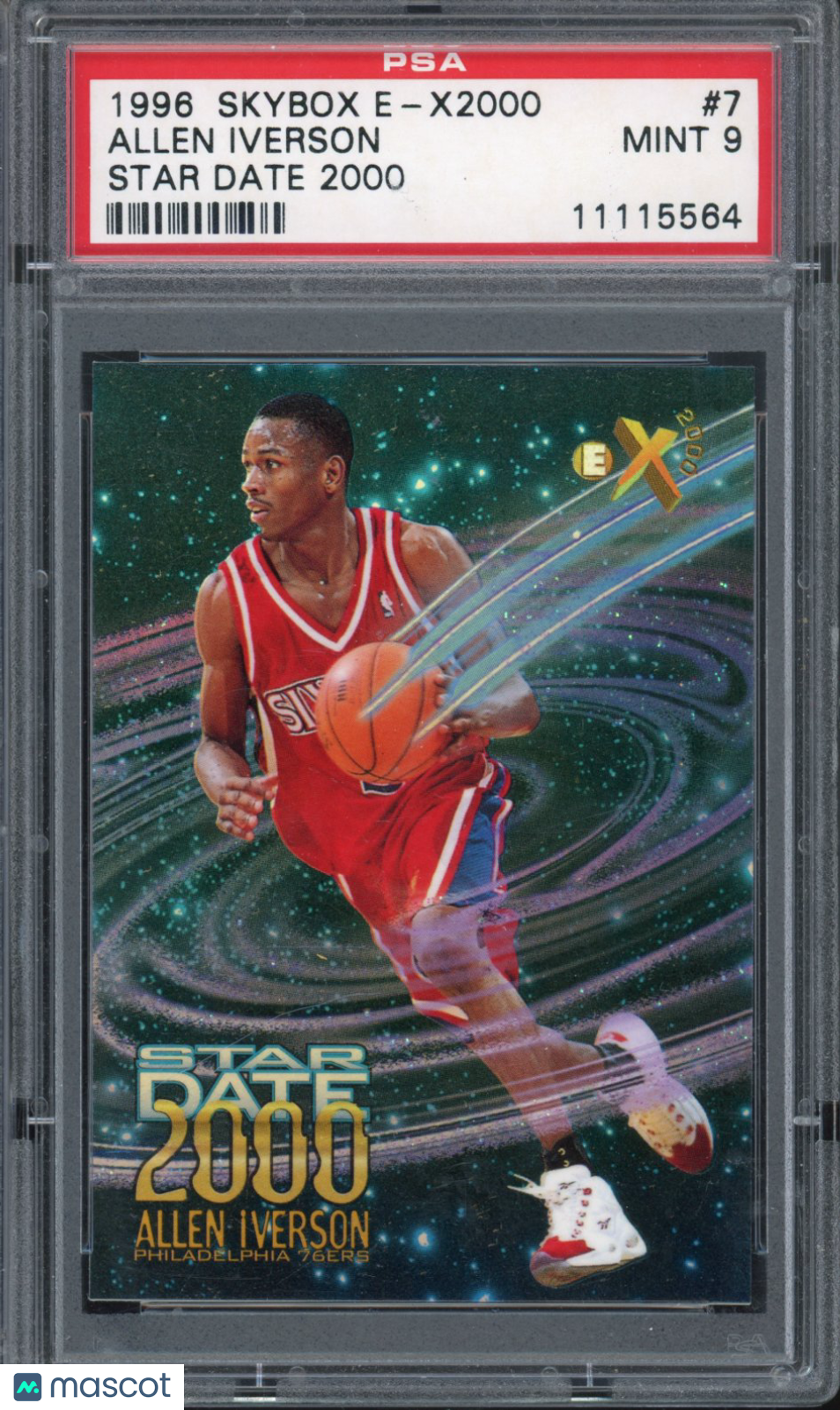 1996 E-X2000 Allen Iverson Stardate PSA 9 RC