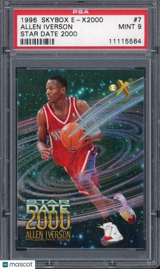 1996 E-X2000 Allen Iverson Stardate PSA 9 RC