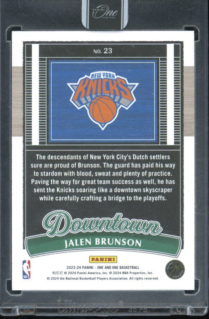 2023-24 Panini One Jalen Brunson Downtown Case Hit Sealed