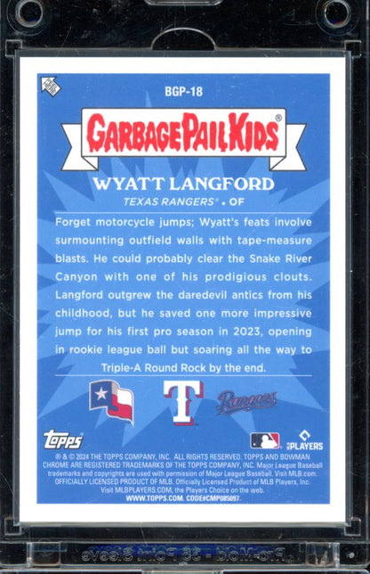 2024 Bowman Chrome Wyatt Langford Daredevil Wyatt GPK Rookie