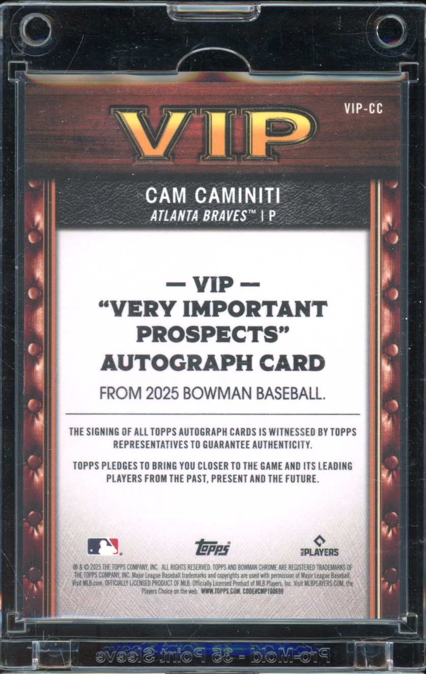 2025 Topps Chrome Cam Caminiti Vip Auto /99