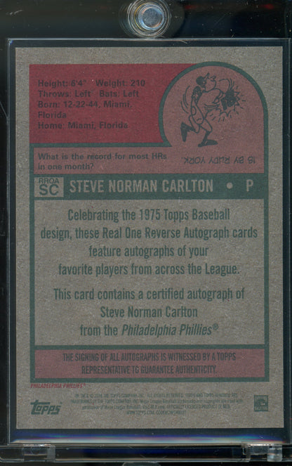 2024 Topps Heritage High Number Steve Carlton Reverse ROA Auto
