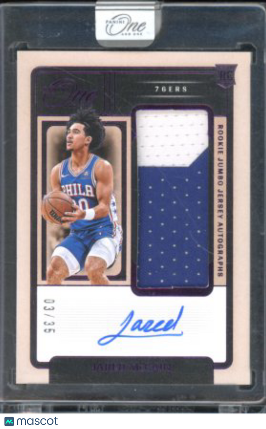 2024-25 Panini One Jared Mccain Rookie Patch Auto /35