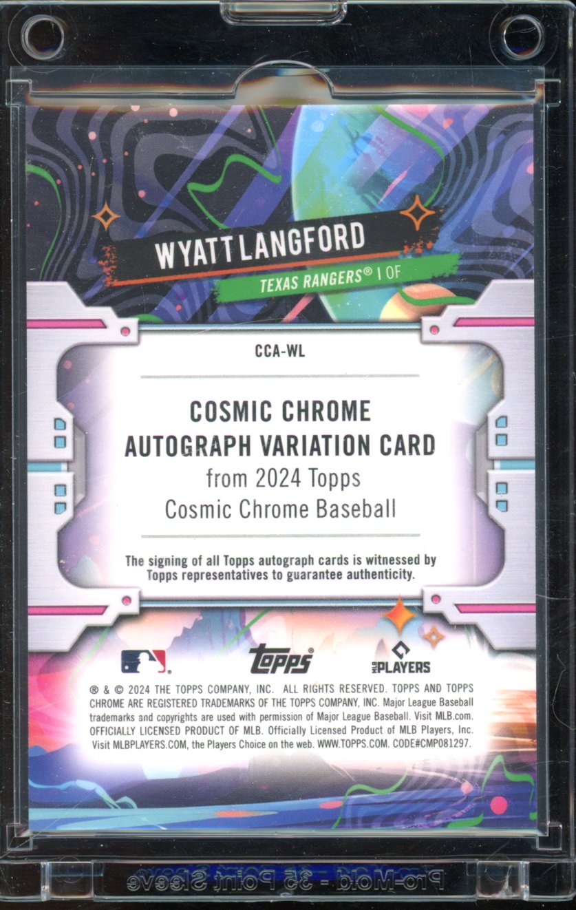 2024 Topps Chrome Wyatt Langford Cosmic Rookie Auto