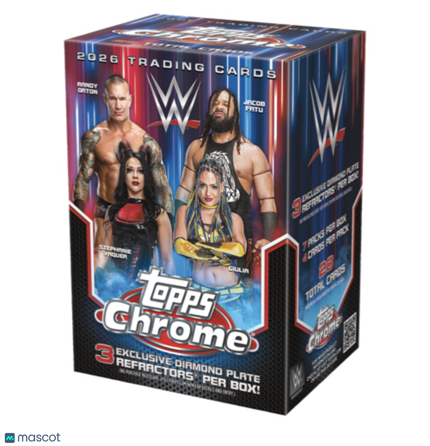 PRE ORDER 2026 Topps Chrome WWE Blaster Box