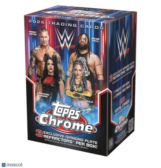 PRE ORDER 2026 Topps Chrome WWE Blaster Box
