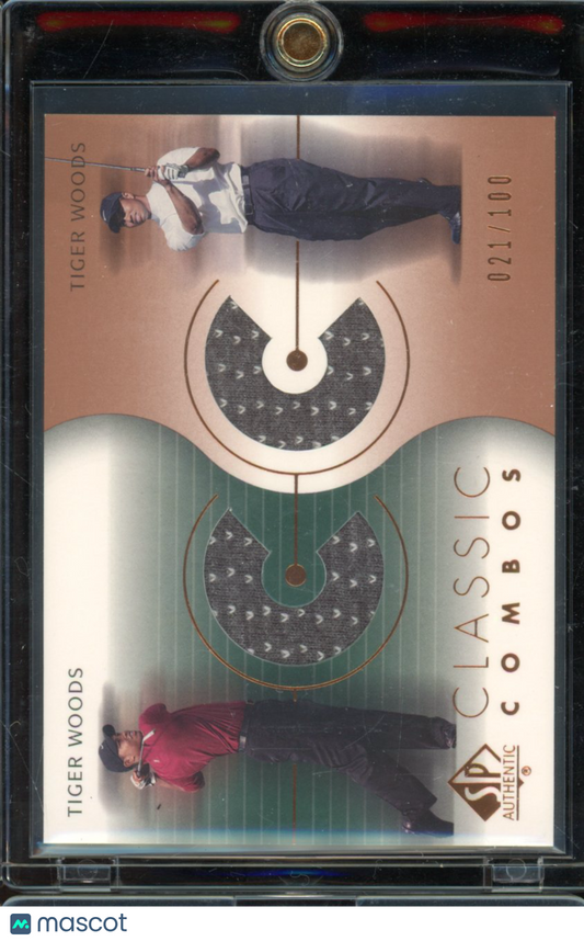 2003 Sp Authentic Tiger Woods Classic Combos Patch /100
