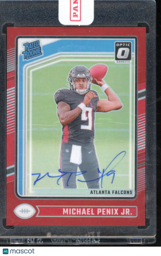 2024 Optic Michael Penix Jr Red Rookie Auto /75