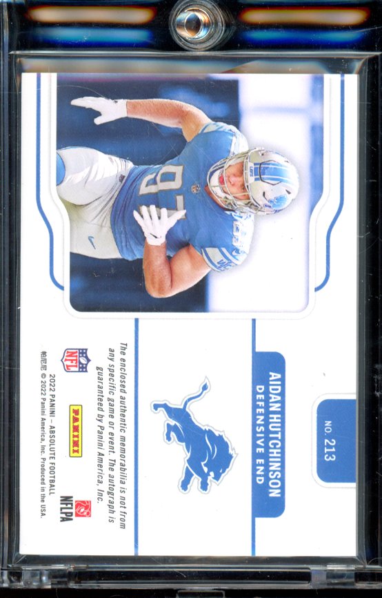 2022 Absolute Aidan Hutchinson Rookie Patch Auto /199