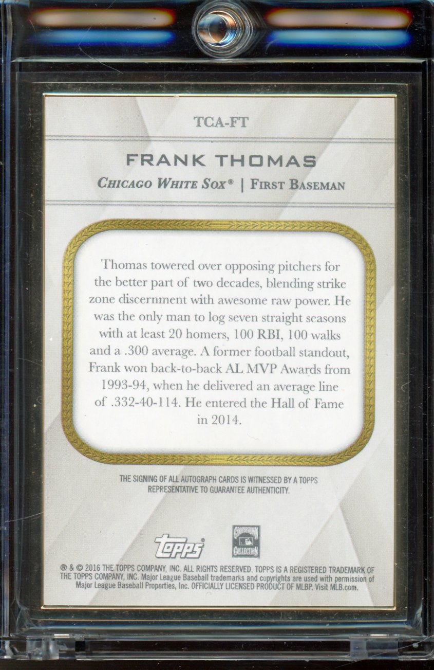 2016 Transcendent Frank Thomas /25 Auto