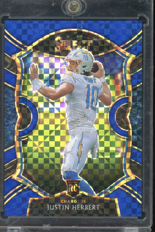 2020 Select Justin Herbert Blue Prizm 038/175 RC