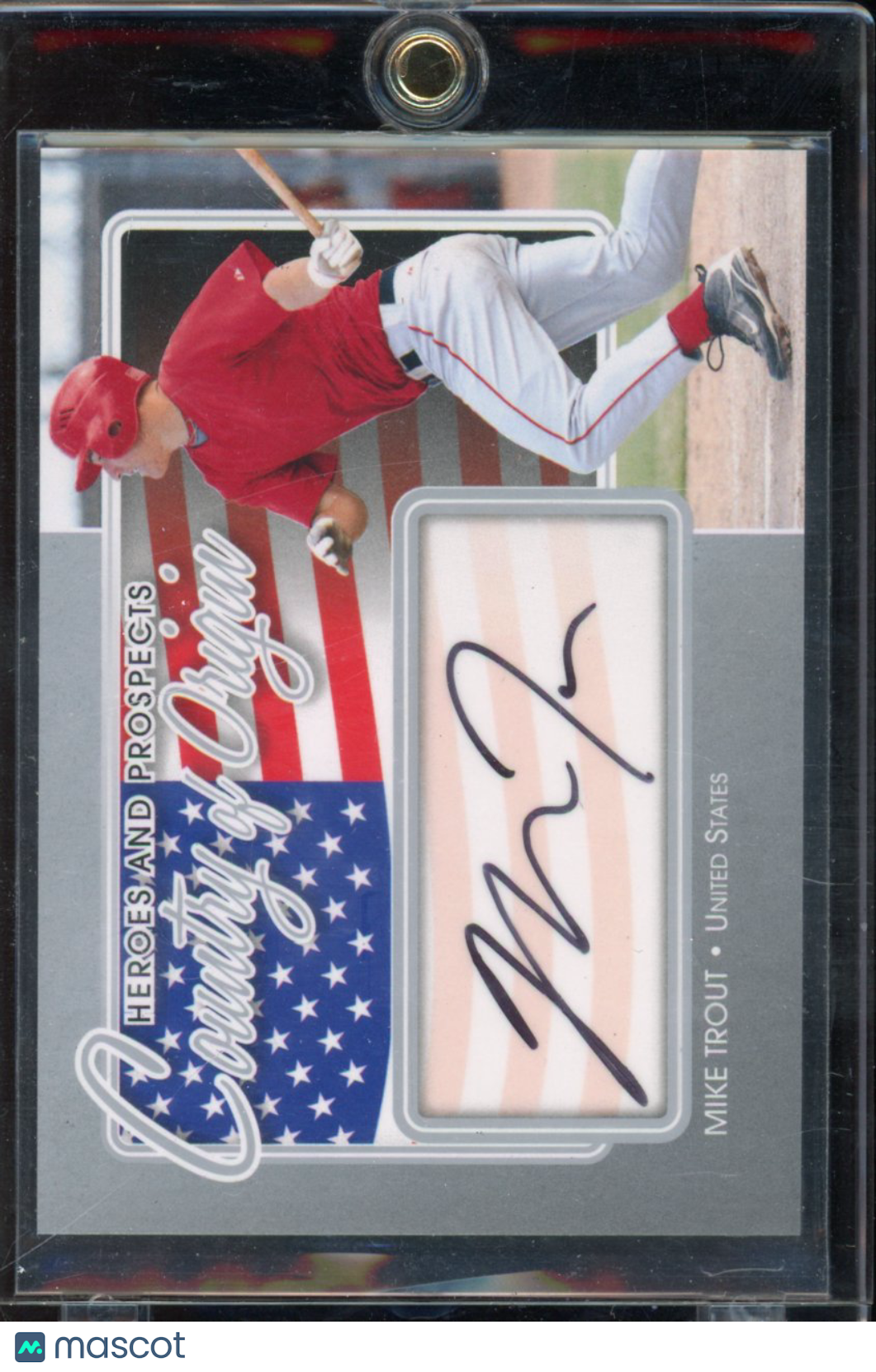 2011 In The Game Mike Trout Auto Country Of Origin
