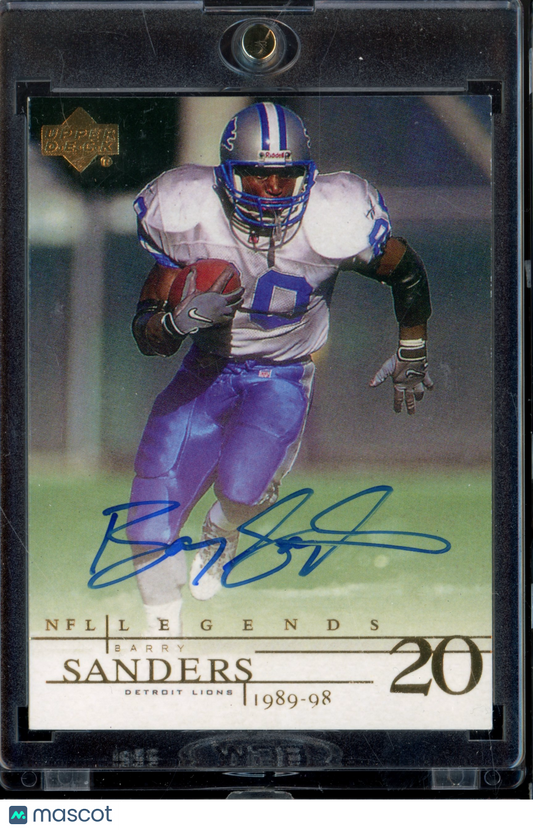 2001 UD Barry Sanders NFL Legends Auto