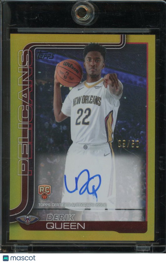 2025-26 Topps Series One Derik Queen Gold Auto /50