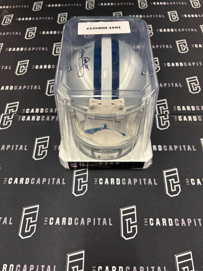 Tony Dorsett Signed Mini Helmet Cowboys BAS