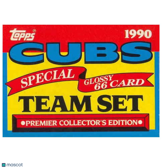 1990 Topps Baseball Glossy Chicago Cubs Team Set Box