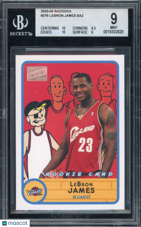 2003-04 Lebron James Bazooka Rookie BGS 9