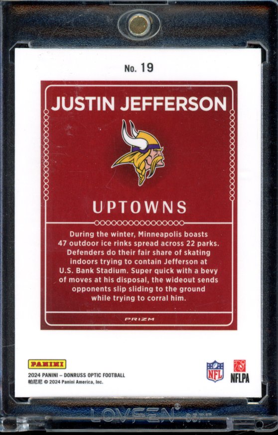 2024 Optic Justin Jefferson Uptowns Case Hit