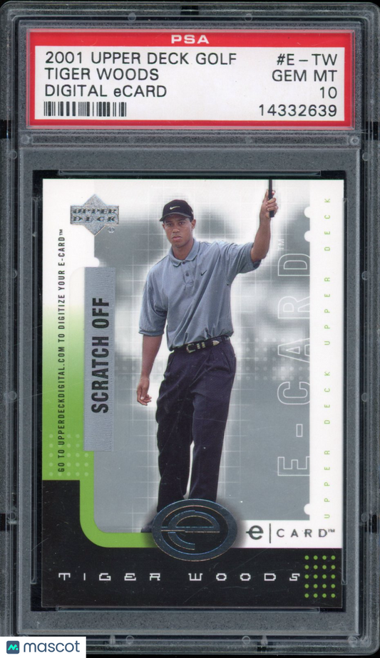 2001 Upper Deck Tiger Woods Digital ecard Rookie PSA 10