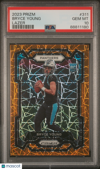 2023 Panini Prizm Bryce Young #311 Lazer RC PSA 10